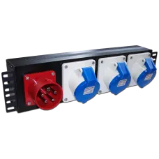 Блок розеток 19' 3Ф 32A без выключателя 1x3 IEC309, без шнура