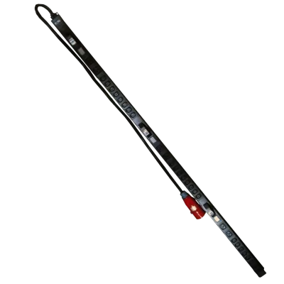 Блок розеток вертикальный  3Ф 32A с АВ A/V-метр 6xC19+24xC13, IEC309, шнур 2м