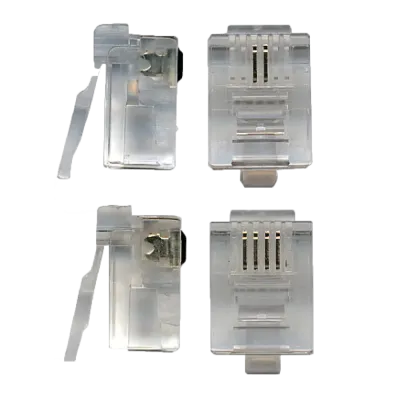 Коннектор RJ12 4-ех контактный, 100 шт.