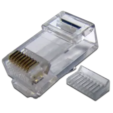 Коннектор RJ45 UTP 8P8C, универсальный, со вставкой, cat.5e, 100 шт.