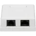 Розетка настенная, 1 порт RJ-45 категории 5е и 1 порт RJ-12, UTP, белая