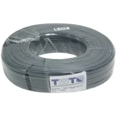 Кабель телефонный плоский 4 жилы 28 AWG IN серый 100 м