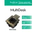Лючок MultiDeS с розеткой 2К+З 16А/250В IP44 с монтажной коробкой для бетонных полов Античная латунь тип MDK21