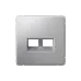 ARTGALLERY НАКЛАДКА двойная для информационных функций типа Keystone, АЛЮМИНИЙ