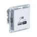 ATLASDESIGN USB РОЗЕТКА A + тип-C 45Вт высокоскор.заряд. QC, PD, механизм, ЛОТОС ATLASDESIGN USB РОЗЕТКА A + тип-C 45Вт высокоскор.заряд. QC, PD, механизм, ЛОТОС