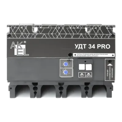 Блок навесной дифференциальной защиты УДТ34PRO 4P/0.03-0.3-1-3-10A/200...460VAC, для выключателей ВА55-PRO 630AF