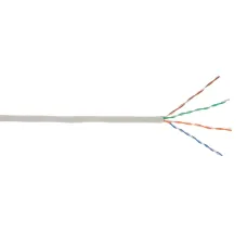 Кабель NETLAN U/UTP 4 пары, Кат.5e, 100МГц, одножильный, CCA (омедненный алюминий), внутренний, PVC нг(B), серый, 305м