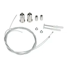 Комплект крепления для подвесного монтажа накладных светильников UFL-H02 SILVER 100 POLYBAG . Два тросика с креплениями длиной 1м