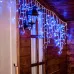 Бахрома светодиодная со статическим свечением 3м соединяемая 200 светодиодов синий свет белый провод ULD-B3010-200/SWK BLUE IP67