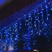 Бахрома светодиодная с эффектом мерцания 3м соединяемая 200 светодиодов синий свет белый провод ULD-B3010-200/TWK BLUE IP67