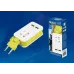 Удлинитель серии Travel, шнур 1,5м., 1 гнездо, б/з, 2USBх1,1 A. S-CT1-1,5U WHITE/GREEN LM Белый с салатовым.