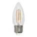 Лампа светодиодная диммируемая LED-C35-5W/WW/E27/CL/DIM GLA01TR форма свеча, прозрачная Air теплый белый свет (3000K) картон ТМ