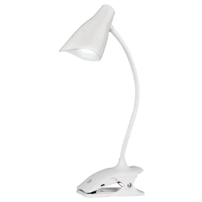 Светильник настольный TLD-560 White/LED/280Lm/5000K/Dimmer прищепка 3W. Сенсорный выключатель. Белый.