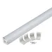 Профиль угловой алюминиевый UFE-K06 SILVER/FROZEN 200 POLYBAG с матовым рассеивателем, 200 см. 2 заглушки+4 крепежа в/к.