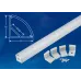 Профиль угловой алюминиевый UFE-K06 SILVER/FROZEN 200 POLYBAG с матовым рассеивателем, 200 см. 2 заглушки+4 крепежа в/к.