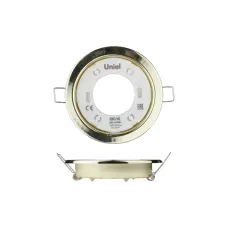 Светильник ультратонкий встраиваемый в составе    набора из 10шт GX53/H2 GOLD 10 PROM Корпус золото Картон UL-00005053 Uniel UL-00005053 Uniel