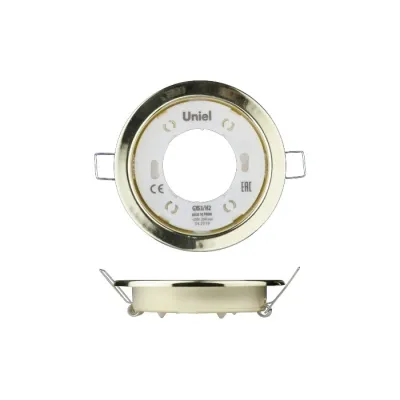 Светильник ультратонкий встраиваемый в составе    набора из 10шт GX53/H2 GOLD 10 PROM Корпус золото Картон UL-00005053 Uniel UL-00005053 Uniel