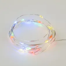 Гирлянда светодиодная Роса на батарейках 3AA не в/к 2 м 20 светодиодов RGB свет Пульт ДУ в/к прозрачный провод ULD-S0200-020/DTB/3AA/RC RGB IP20 DEW