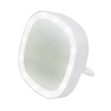 Зеркало карманное с подсветкой ULK-F71 3AAA WHITE На батарейках 3AАА (не в/к). белый