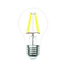 Лампа светодиодная LED-A60-5W/3000K/E27/CL/SLF Форма A прозрачная Теплый (3000K)