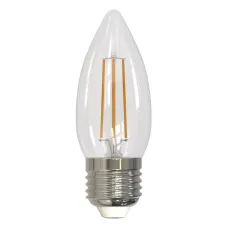 Лампа светодиодная Форма свеча прозрачная Теплый белый свет 3000K LED-C35-5,5W/3000K/E27/CL/SLF