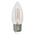 Лампа светодиодная Форма свеча прозрачная Теплый белый свет 3000K LED-C35-5,5W/3000K/E27/CL/SLF