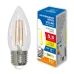 Лампа светодиодная Форма свеча прозрачная Теплый белый свет 3000K LED-C35-5,5W/3000K/E27/CL/SLF