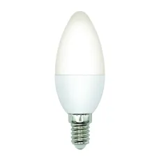 Лампа светодиодная Форма свеча матовая Белый свет 4000K LED-C37-6W/4000K/E14/FR/SLS