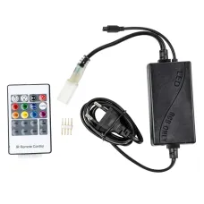 Контроллер для управления светодиодными ULC-N22-RGB NEON BLACK лентами 220В, с пультом ДУ, черный