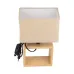 Светильник настольный UML-B401 E27 LIGHT GREY/WOOD декоративный под лампу Е27, 40W. Механический выключатель. Светло-серый.