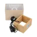 Светильник настольный UML-B401 E27 LIGHT GREY/WOOD декоративный под лампу Е27, 40W. Механический выключатель. Светло-серый.