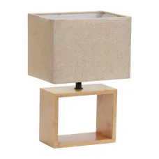 Светильник настольный UML-B401 E27 LIGHT GREY/WOOD декоративный под лампу Е27, 40W. Механический выключатель. Светло-серый.