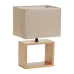Светильник настольный UML-B401 E27 LIGHT GREY/WOOD декоративный под лампу Е27, 40W. Механический выключатель. Светло-серый.