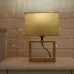Светильник настольный UML-B401 E27 LIGHT GREY/WOOD декоративный под лампу Е27, 40W. Механический выключатель. Светло-серый.
