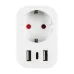 Умная розетка Wi-Fi 2USB Type-C  5В, 2,4A 16A До 3680Вт Голосовое управление приложение UnielSmart  TM Uniel USH-A103 1G/UC/WF WHITE