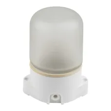 Светильник UWL-K01R 60W/E27 IP65 WHITE влагозащищенный под лампу Е27, для бань и саун, до +125°С. Цвет корпуса белый. ТМ Uniel