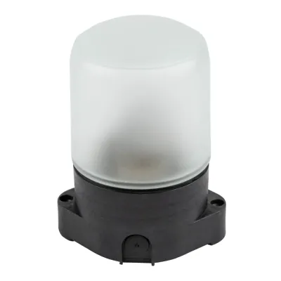 Светильник UWL-K01R 60W/E27 IP65 BLACK влагозащищенный под лампу Е27, для бань и саун, до +125°С. Цвет корпуса черный. ТМ Uniel