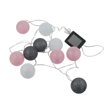 Гирлянда садовая USL-S-230/PM1800 COTTON BALLS-1 на солнечной батарее ''Клубки'' 10 светодиодов Теплый белый свет 1*АА Ni-Mh аккумулятор в/к. IP44 TM
