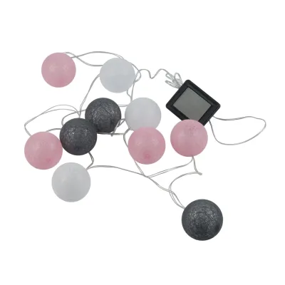 Гирлянда садовая USL-S-230/PM1800 COTTON BALLS-1 на солнечной батарее ''Клубки'' 10 светодиодов Теплый белый свет 1*АА Ni-Mh аккумулятор в/к. IP44 TM