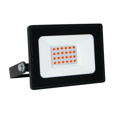 Прожектор светодиодный 20 Вт красный свет черный корпус Volpe ULF-Q517 20W/RED IP65 220-240V BLACK