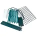 Парник-стеллаж для рассады UGH-R20 H160 GREEN/WHITE  4 полки, 70x50x160см. Металлическая труба в ПВХ, цвет зеленый. Тент из армированного полиэтилена 135г/м2, 