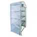 Парник-стеллаж для рассады UGH-R20 H160 GREEN/WHITE  4 полки, 70x50x160см. Металлическая труба в ПВХ, цвет зеленый. Тент из армированного полиэтилена 135г/м2, 