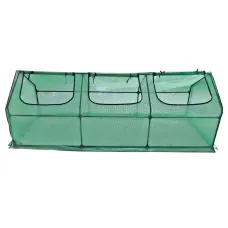 Парник уличный UGH-S32 L270 GREEN/GREEN 270x90x90см. Металлическая труба в ПВХ, цвет зеленый. Тент из армированного полиэтилена 135г/м2, цвет сетки зеленый. TM