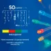 Бахрома светодиодная с эффектом мерцания 50м соединяемая 440 светодиодов красный, синий, желтый, зеленый свет прозрачный провод ULD-B50006-880/TTK MULT