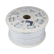 Лента светодиодная гибкая герметичная ULS-N21-2835-120LED/m-8mm-IP67-220V-8W/m-50M-WW. NEON. Бобина 50 м. Теплый белый свет (3000К)