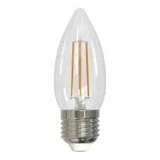 Лампа светодиодная диммируемая LED-C35-5W/WW/E27/CL/DIM GLA01TR форма свеча, прозрачная Air теплый белый свет (3000K) картон ТМ