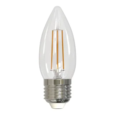 Лампа светодиодная диммируемая LED-C35-5W/WW/E27/CL/DIM GLA01TR форма свеча, прозрачная Air теплый белый свет (3000K) картон ТМ
