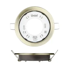 Светильник ультркий встраиваемый GX53/H2 ANTIQUE BRASS 10 PROM под лампу в составе набора из 10шт корпус античная бронза цена за 1 шт UL-00005056 Uniel
