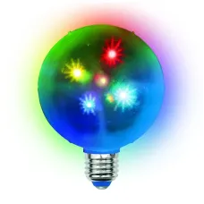 Светильник светодиодный Свечение 3D звёзды 220В Диаметр 10см ULI-Q310 1,5W/RGB/Е27 ДИСКО ШАР 3D