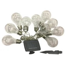 Светильник светодиодный садовый USL-S-126/PT4000 BULBS Садовая гирлянда на солнечной батарее Лампочки,10 светодиодов. Разноцветный свет. 1хАA Ni-Mh акку